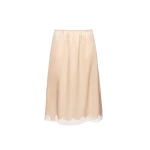 Magda Butrym Silk lace-trim slip skirt in peach