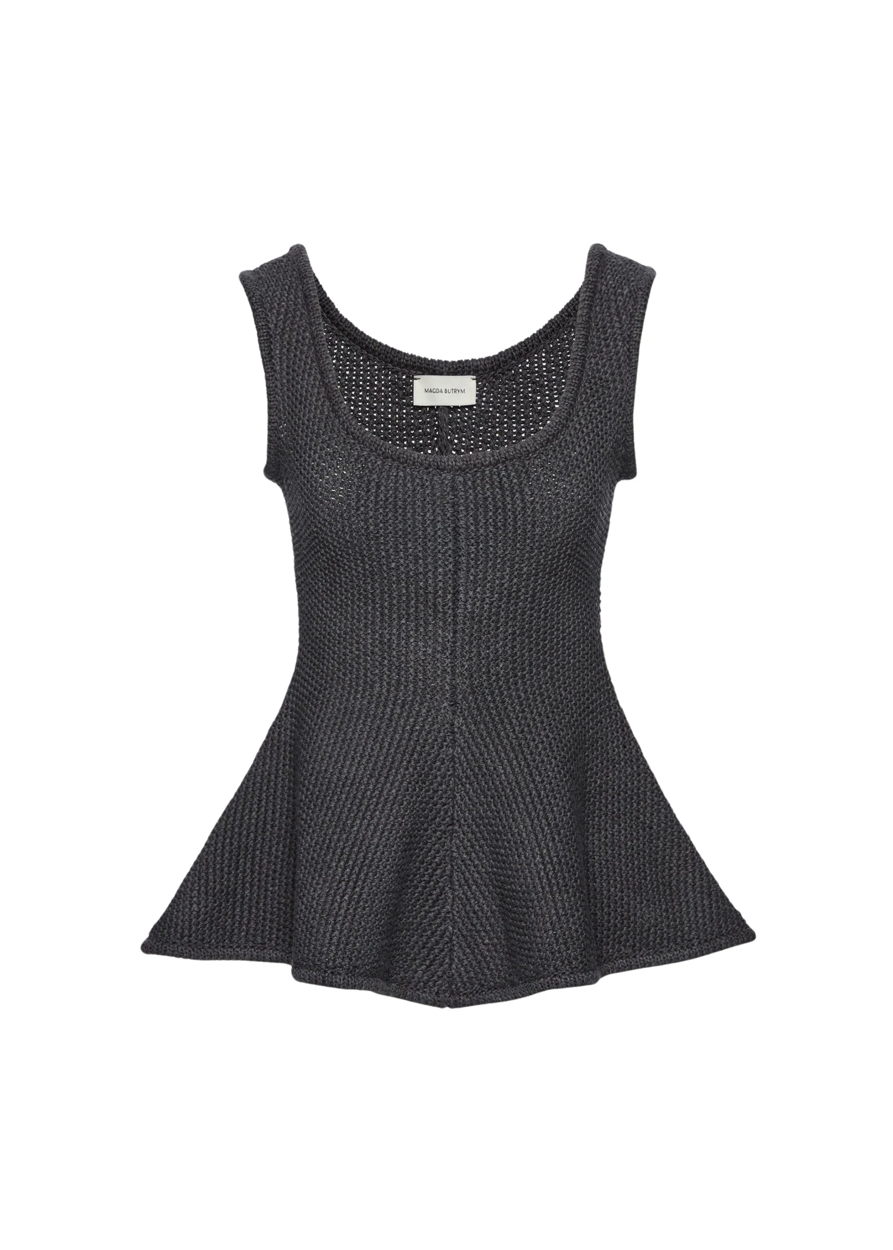 Magda-Butrym-Sleeveless-cotton-and-linen-peplum-top-in-grey-2-scaled13683_nobg Magda Butrym Sleeveless cotton and linen peplum top in grey