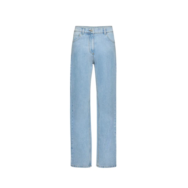 Magda Butrym Straight-leg denim pants in light blue