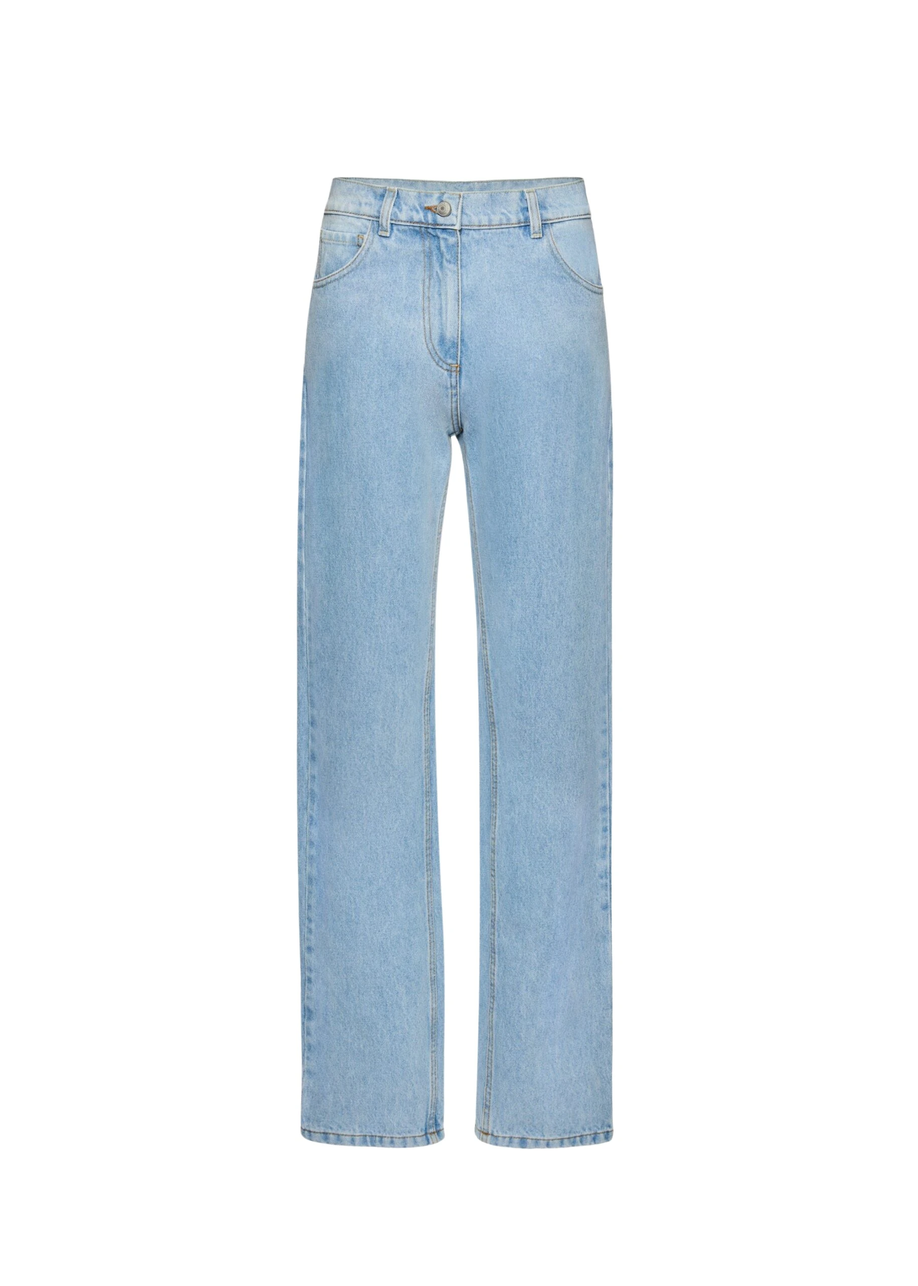 Magda Butrym Straight-leg denim pants in light blue