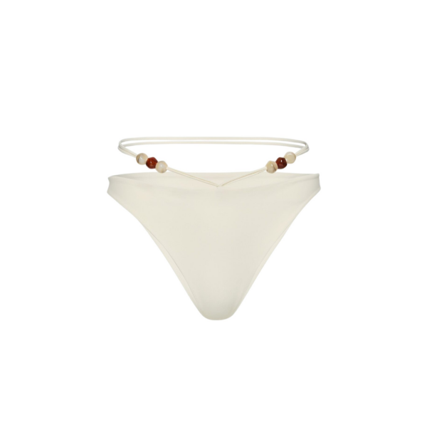Magda Butrym Strappy swim briefs with beads cream