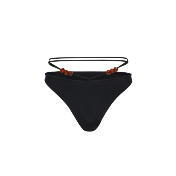 Magda Butrym Strappy swim briefs with beads in black