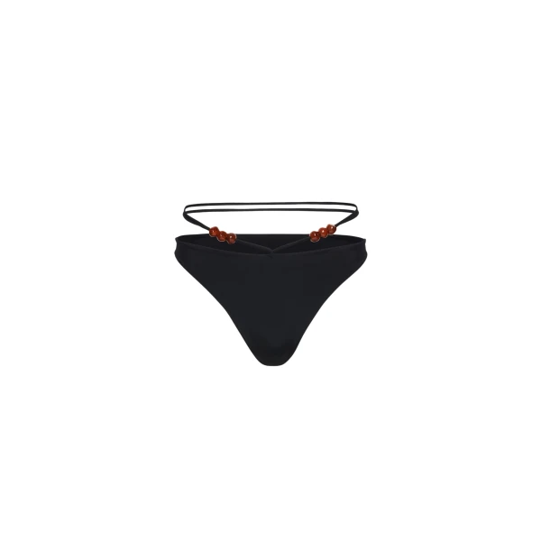 Magda Butrym Strappy swim briefs with beads in black