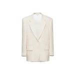 Magda Butrym Tailored oversized handwoven blazer in cream