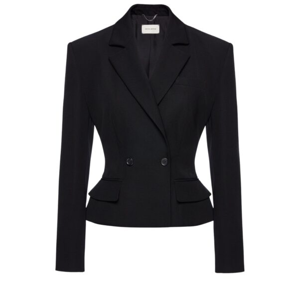 Magda Butrym Tailored wool peplum blazer in black