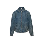 Magda Butrym Zip-up denim jacket in vintage blue