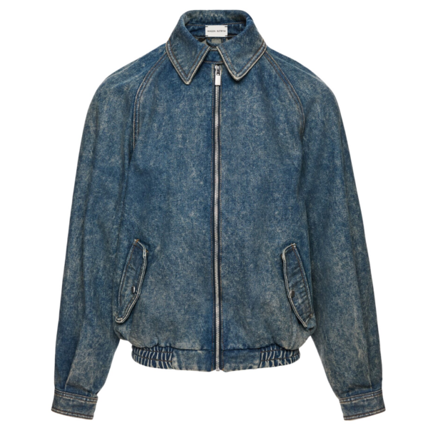 Magda Butrym Zip-up denim jacket in vintage blue