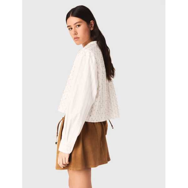 Maje Shirt Parisian Accessible Luxury Clothing at Coveti