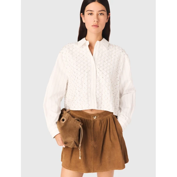 Maje Shirt Parisian Accessible Luxury Clothing at Coveti