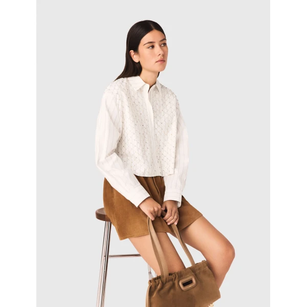 Maje Shirt Parisian Accessible Luxury Clothing at Coveti