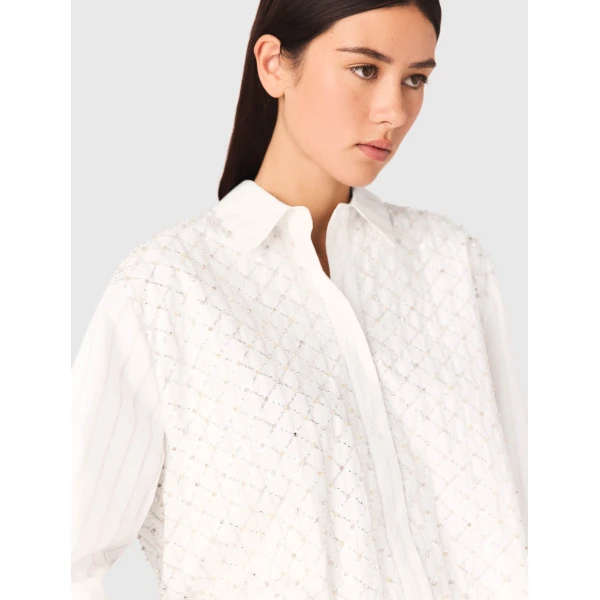 Maje Shirt Parisian Accessible Luxury Clothing at Coveti