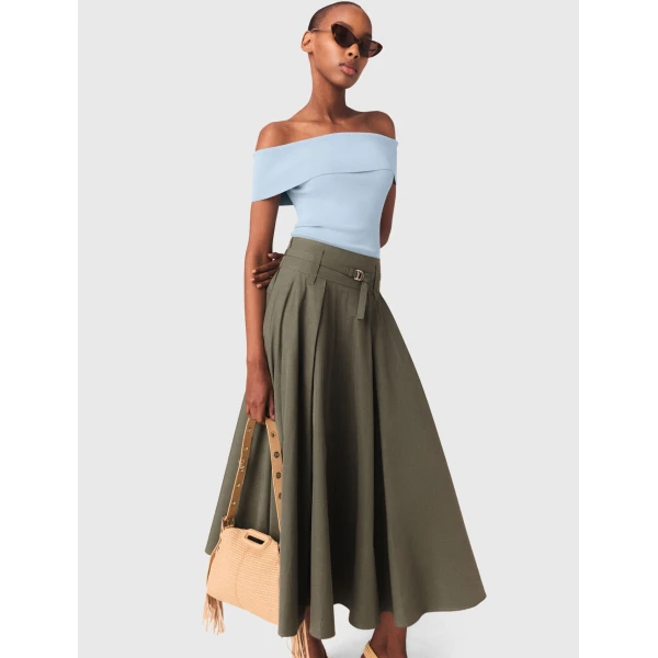 Maje Skirt Parisian Accessible Luxury Clothing at Coveti