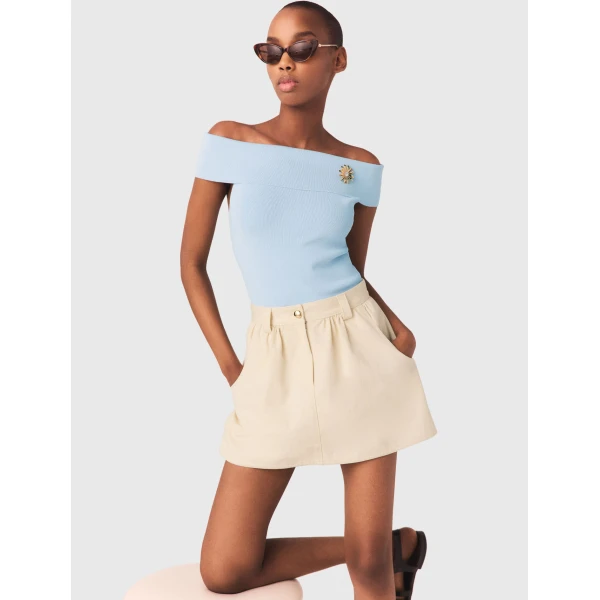 Maje Skirt Parisian Accessible Luxury Clothing at Coveti