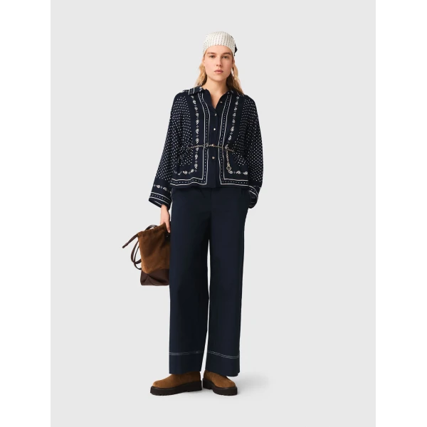 Maje Shirt Parisian Accessible Luxury Clothing at Coveti