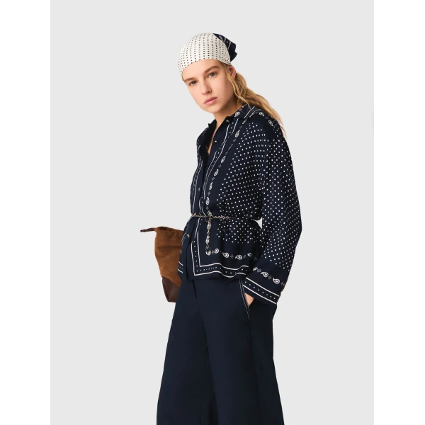 Maje Shirt Parisian Accessible Luxury Clothing at Coveti