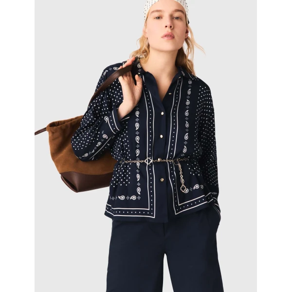 Maje Shirt Parisian Accessible Luxury Clothing at Coveti