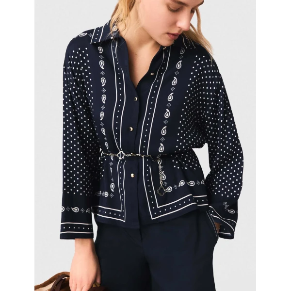 Maje Shirt Parisian Accessible Luxury Clothing at Coveti