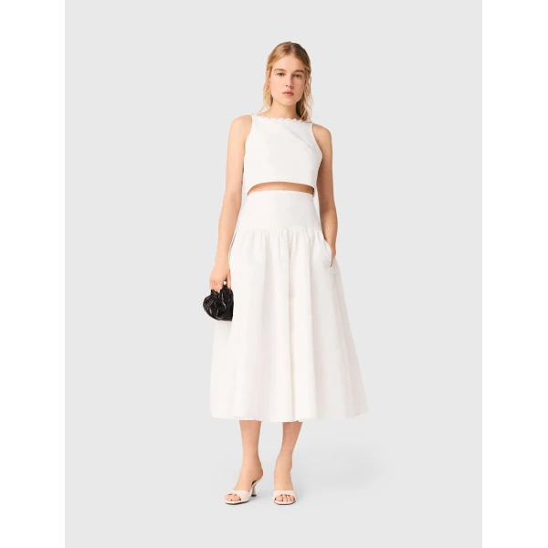 Maje Crop Top Parisian Accessible Luxury Clothing at Coveti