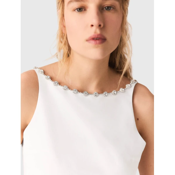 Maje Crop Top Parisian Accessible Luxury Clothing at Coveti
