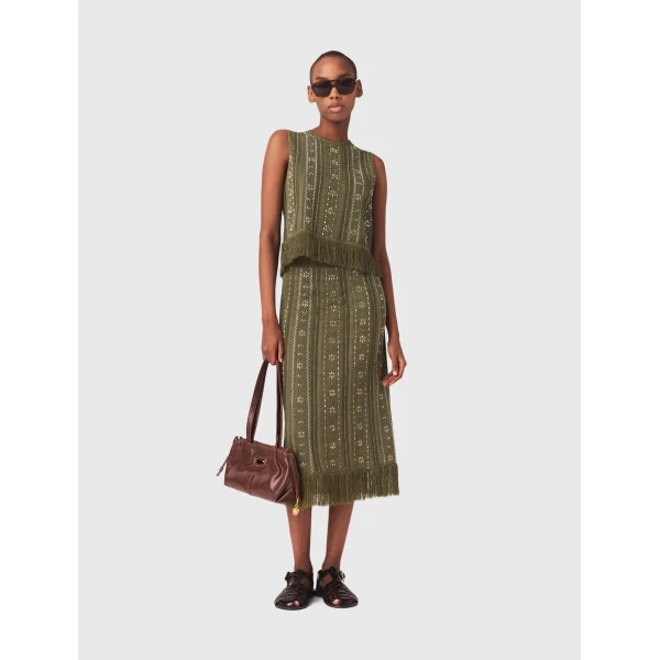 Maje Skirt Parisian Accessible Luxury Clothing at Coveti