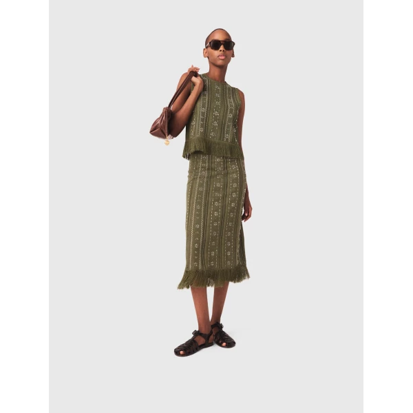 Maje Skirt Parisian Accessible Luxury Clothing at Coveti