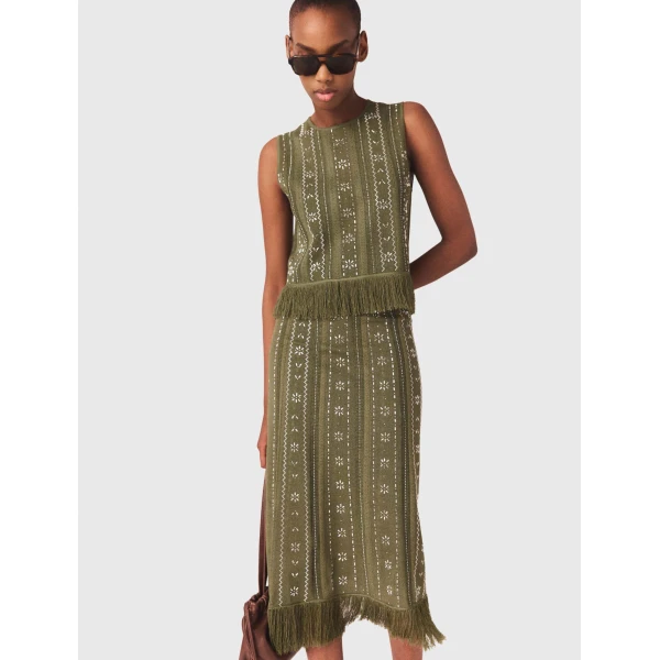 Maje Skirt Parisian Accessible Luxury Clothing at Coveti