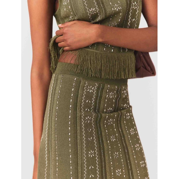 Maje Skirt Parisian Accessible Luxury Clothing at Coveti