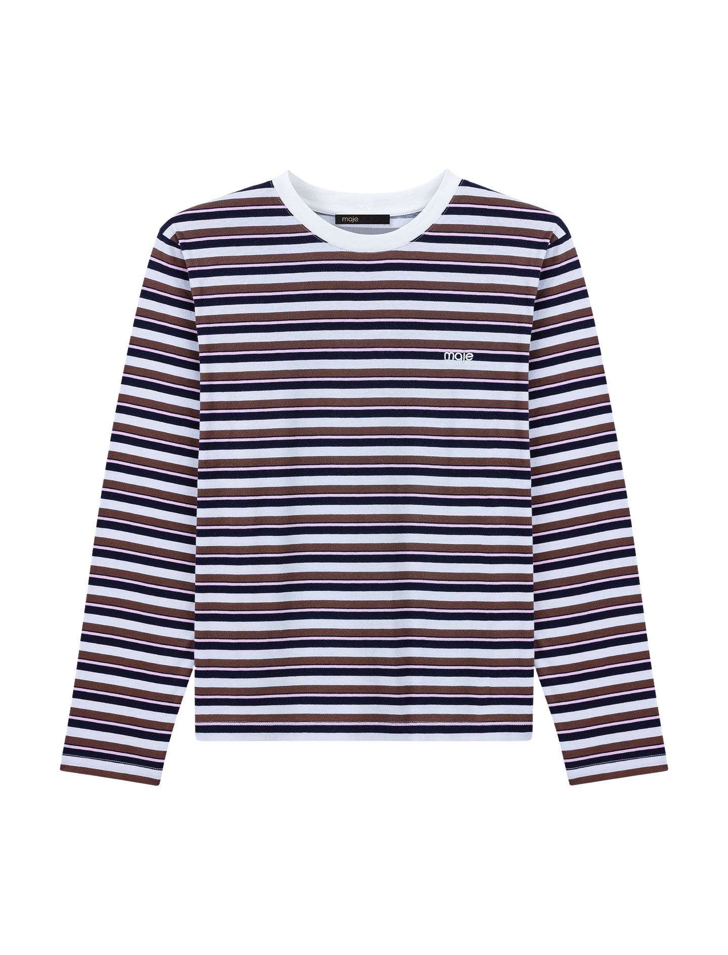 Maje-Striped-T-Shirt12745_nobg Maje T-shirt Parisian Accessible Luxury Clothing at Coveti