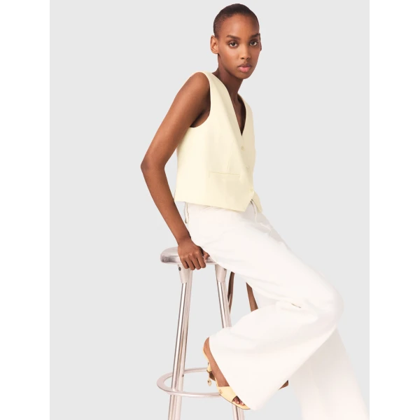 Maje Vest Parisian Accessible Luxury Clothing at Coveti