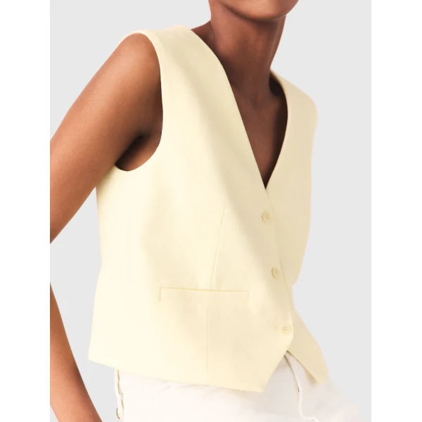 Maje Vest Parisian Accessible Luxury Clothing at Coveti