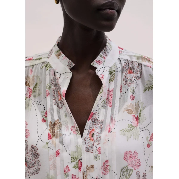 Me and Em Balloon Sleeve Blouse
Matte Silk Crepe Top, view 4