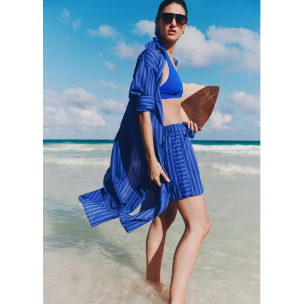 Me and Em Beach Midi Shirt Dress
Cotton Voile, view 6