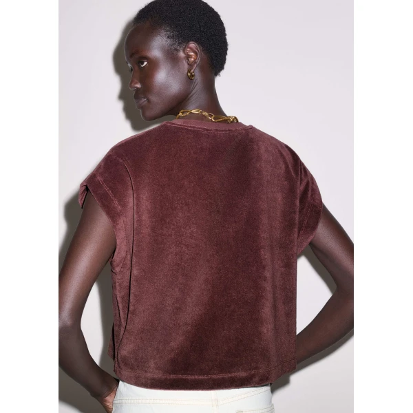Me and Em Cap Sleeve Crop Tee
Toweling Jersey Top, view 3