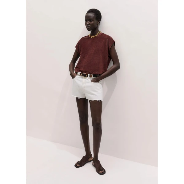 Me and Em Cap Sleeve Crop Tee
Toweling Jersey Top, view 4