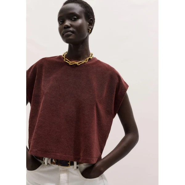 Me and Em Cap Sleeve Crop Tee
Toweling Jersey Top, view 5