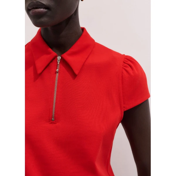 Me and Em Cap Sleeve Polo Tee
Cotton Jersey Top, view 5