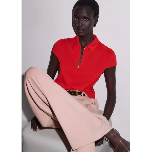 Me and Em Cap Sleeve Polo Tee
Cotton Jersey Top, view 6