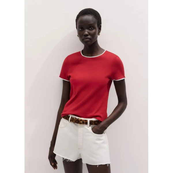 Me and Em Contrast Trim Slim Tee
Cotton Jersey Top, view 3