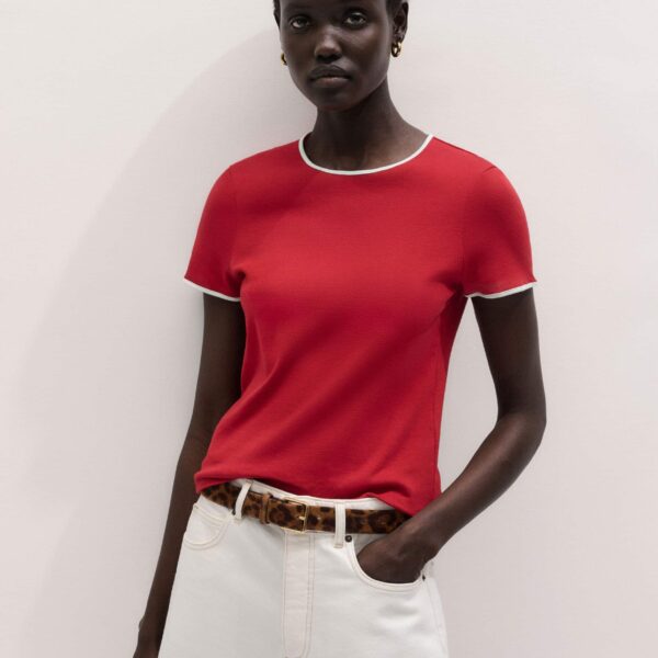 ME+EM Contrast Trim Slim Tee