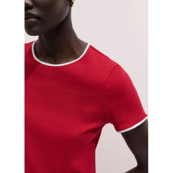 Me and Em Contrast Trim Slim Tee
Cotton Jersey Top, view 4