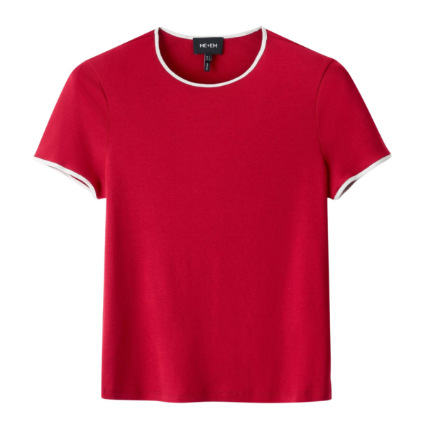 ME+EM Contrast Trim Slim Tee