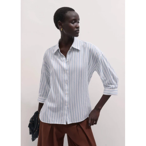 Me and Em Crop Sleeve Shirt
Striped Cotton Top, view 3