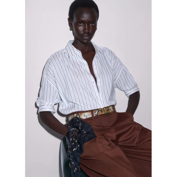 Me and Em Crop Sleeve Shirt
Striped Cotton Top, view 6