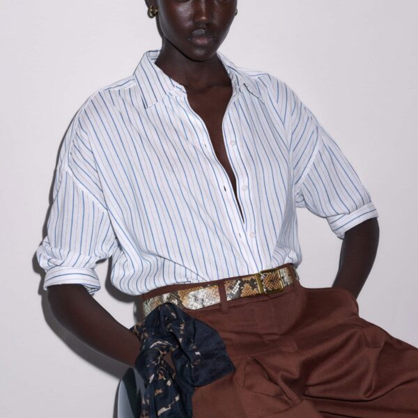 Striped Cotton - Tops - Intelligent British Fashion at Coveti