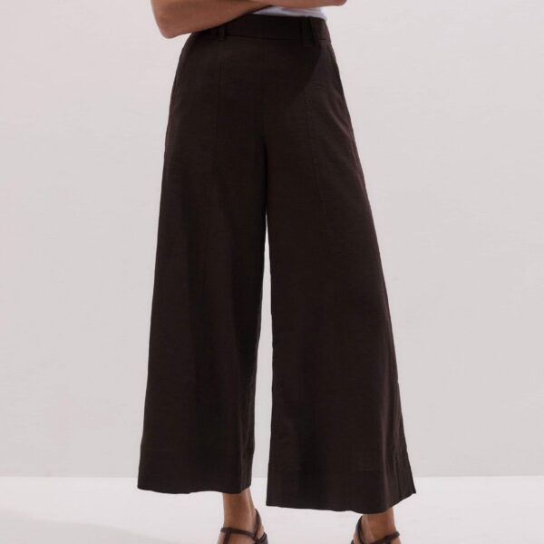 Crop Wide-Leg Pant - Pants - Intelligent British Fashion at Coveti