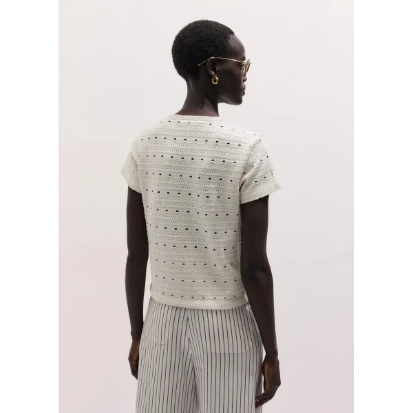 Me and Em Cutout Baby Tee
Pointelle Cotton Top, view 3