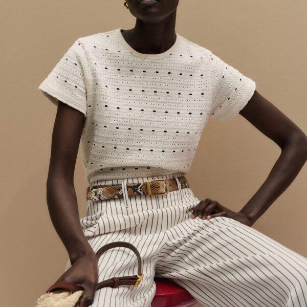 Pointelle Cotton - Tops - Intelligent British Fashion at Coveti