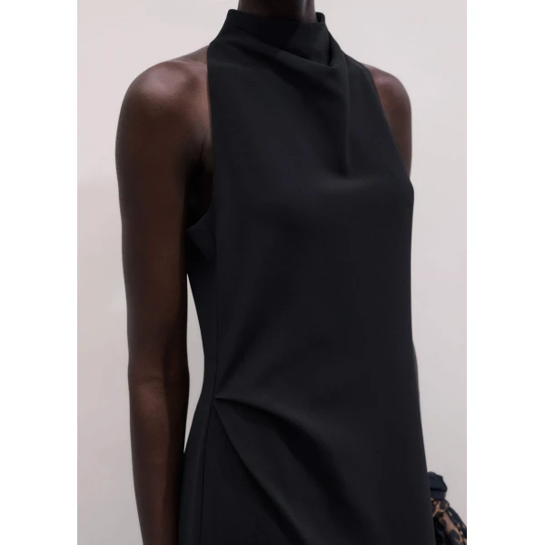 Me and Em Draped Full-Length Dress
Fluid Crepe Dress, view 5
