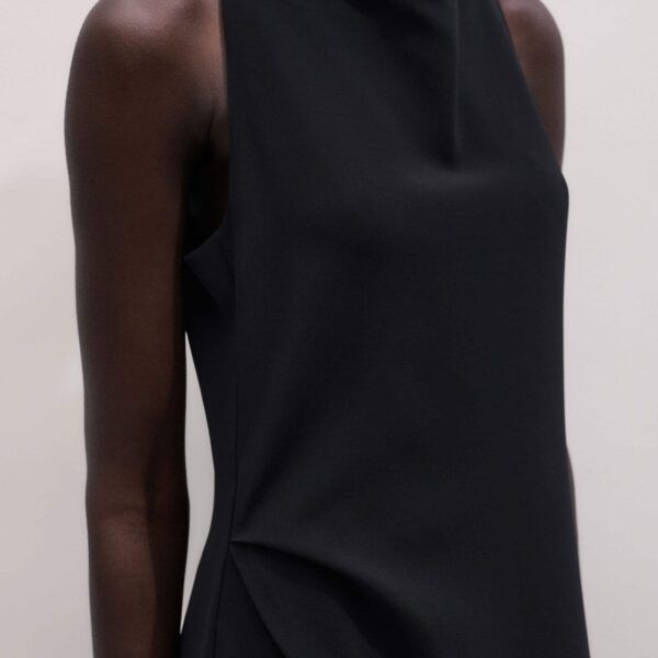 ME+EM Draped Full-Length Dress