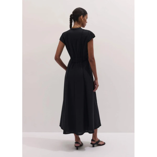Me and Em Embroidered Maxi Dress
Crease-Less Linen Dress, view 3